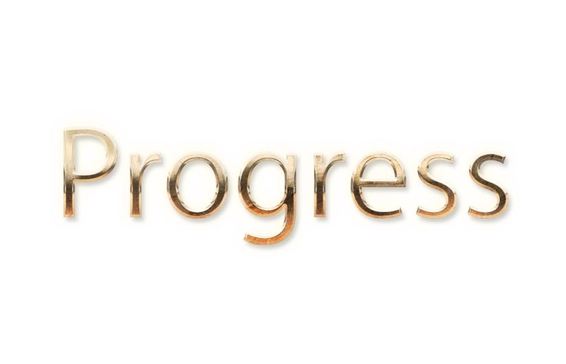WORD PROGRESS gold text typography PNG images free